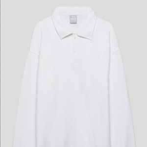 NWOT Aritzia TBA Boyfriend Polo Sweatshirt